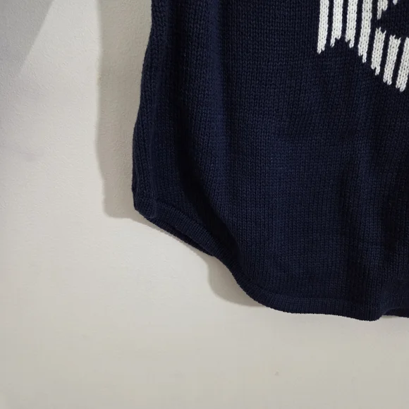 NWT Lulu B Anchor Sweater Size Medium Nautical Navy Blue Boat Coastal Preppy - Picture 7 of 13